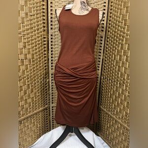 #5 Helmut Lang Ruched Knit Ruched Dress (XL) US size 10 (NWT)